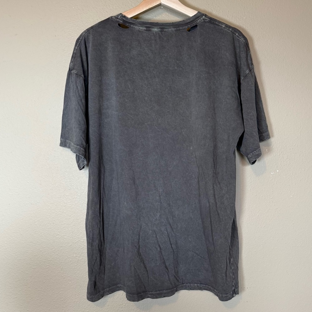 Free People x Vintage Canvas Cotton Distressed Tiger Print T-Shirt Size Medium - Picture 4 of 7